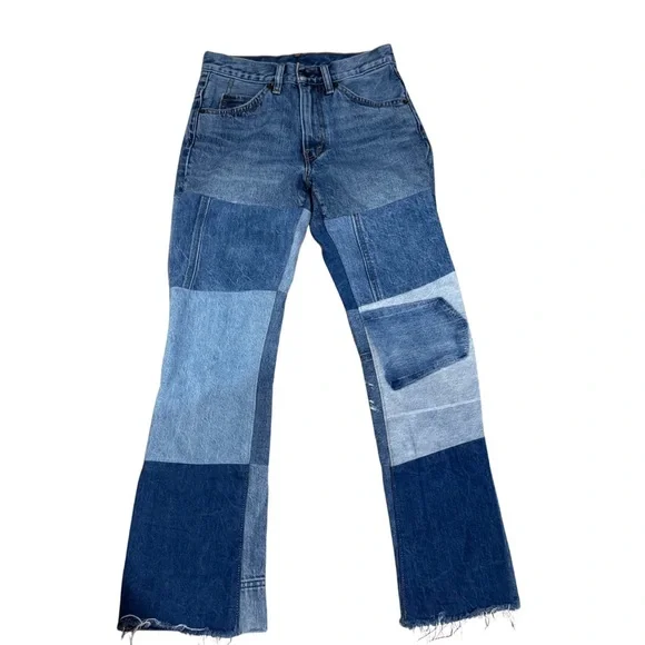 Levi’s 517 Patchwork Cropped Bootcut Jeans High Rise | Size W24 - Picture 4 of 16